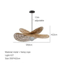 Axyaa Rattan Hanging Lamp Chandelier for Living and Dining Room