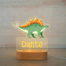 Axyaa Acrylic USB NightLight with Custom Name, Animal Design for Kids' Bedroom Décor