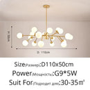 Axyaa Gold Black LED Chandelier Branch Shaped Decor Lighting