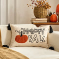 Axyaa Fall Pumpkin Maple Leaf Pillowcase Set - Halloween Thanksgiving Cozy Home Decor