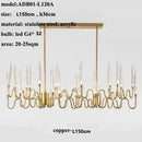 Axyaa Luxe Crystal Chandelier: Elegant Nordic Office & Living Room Pendant Lamp