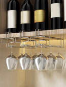Axyaa Stainless Steel Wine Glass Holder Rack Upside Down Hanging Storage Stand