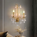 Axyaa Crystal Wall Lamp: Romantic European-Style LED Lighting for Bedroom and Living Room