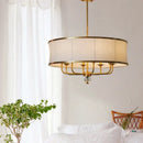 Axyaa Golden Fabric Pendant Chandelier for Living Room Bedroom Decor