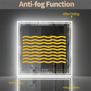 Axyaa 800x800mm Square LED Bathroom Mirror with Anti-Fog & Memory Function