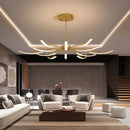 Axyaa Modern Adjustable Led Ceiling Chandelier in Gold/Black/White