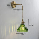 Axyaa Brass Glass LED Wall Lamp for Home Decor Lighting