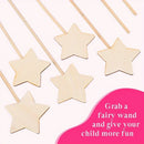 Wooden Star Wands DIY Princess Craft Sticks Kit by Axyaa for Kids' Creative Graffiti Parties