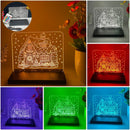 Santa Claus 3D Illusion Night Light by Axyaa - LED Desk Lamp for Christmas Decor