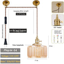 Axyaa Adjustable Glass Pendant Light with E27 Base for Living Room Bedroom Kitchen