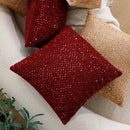 Red Gold Sequin Cushion Cover 45x45 - Axyaa High Quality Luxury Home Decoration