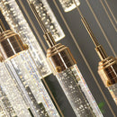 Axyaa Gold Crystal Staircase Chandelier: Modern LED Living Room Lamp