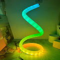 Axyaa RGB Spiral LED Table Lamp - Dimmable Minimalist USB Power Office Bedside Lamp