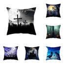 Axyaa Halloween Horror Graveyard Pattern Pillowcase