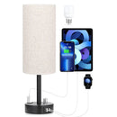 Axyaa Dimmable LED Desk Lamp with USB A+C Port, Rechargeable Reading Light for Bedroom