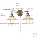 Axyaa 2-Head Industrial Vintage Wall Lamp Clear Glass Stair Light Fixtures