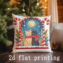 Christmas-themed Cute Animal & Pattern Pillow Cover for Sofa, Bedroom, Car by Axyaa