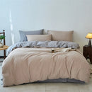 Axyaa 100% Cotton Yarn-Dyed 4-Piece Duvet Set - Ultra-Soft Bedding