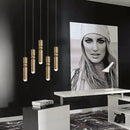 Axyaa Metal Bullet Pendant Chandelier for Bedroom Dining Kitchen GU10 Lustre Light