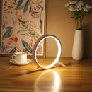 Axyaa LED Round Table Lamp with Stepless Dimming - Bedroom Night Light