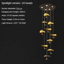 Axyaa Nordic Copper Lotus Chandelier LED Ceiling Lamp for Modern Luxury Home Decor
