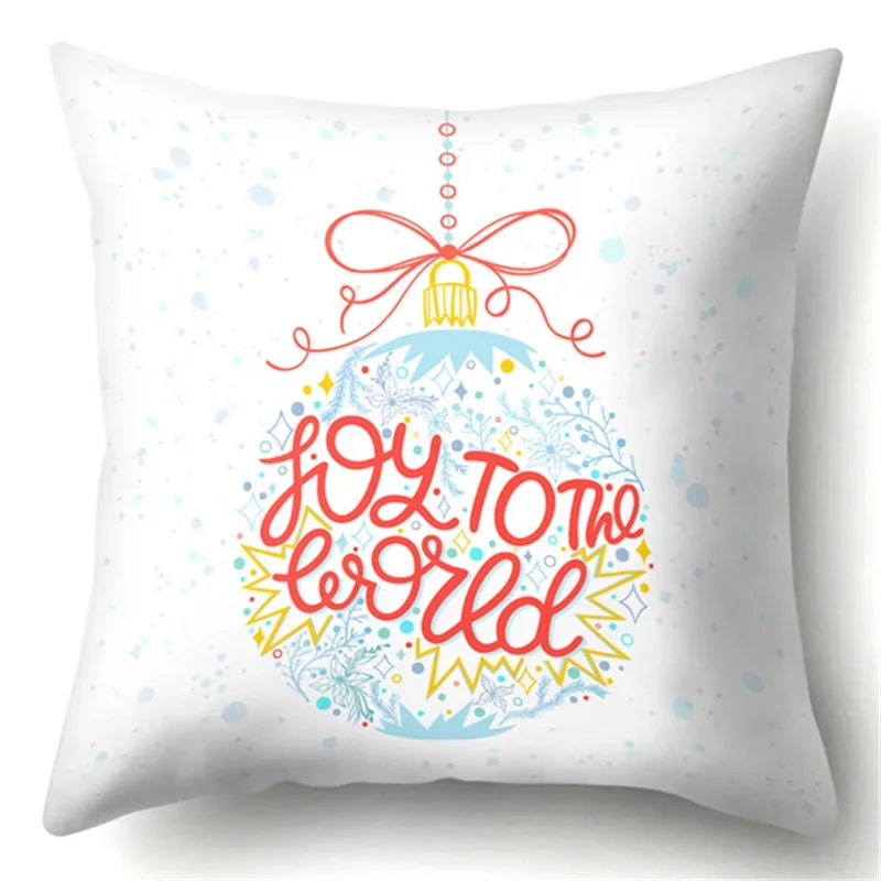 Axyaa Christmas Santa Claus Print Pillow Cover 45X45CM