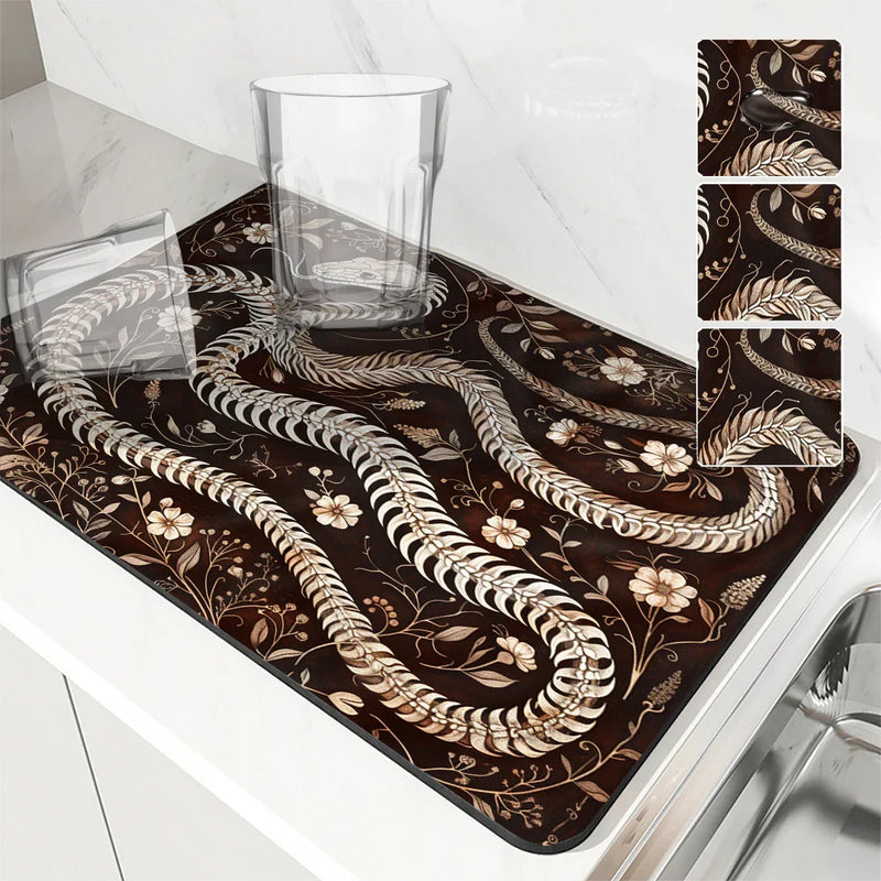 Axyaa Absorbent Drying Mat for Kitchen Tableware and Cups
