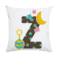 Axyaa Animal Letter Printed Decorative Polyester Pillow Cover for Home, Car, Sofa