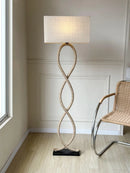 Axyaa Nordic Wabi Sabi Hemp Rope Floor Lamp - LED Living Room Decor