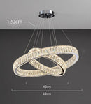 Axyaa Crystal Chandelier Stair Pendant Lamp Living Room Interior Lighting