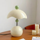 Axyaa Cream Wind LED Desk Lamp - Modern Eggshell Decorative Lighting for Home