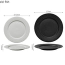 Axyaa Matte Ceramic Steak Plate Dessert Pasta Serving Dish Circular Flat Tableware