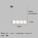 Axyaa White Glass Bulb Chandelier Pendant Lamp for Bedroom.