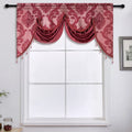 Axyaa Luxury Jacquard Floral Tassel Window Valance for Elegant Home Decor