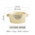 Axyaa Hand-Painted Ramen Bowl - Large Double Ear Soup Dumpling Noodle Bowl