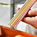 Axyaa Silicone Chopsticks Set 5/8Pairs - Non-slip Japanese Noodle Sushi Chopsticks
