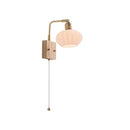 Axyaa Ash Wood LED Wall Fixture Rotatable Glass Bedside Lamp
