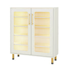 Axyaa LED Sideboard Buffet Cabinet with Acrylic Doors