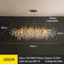 Axyaa Modern Crystal Ceiling Chandelier LED Pendant Lamp for Home Decor