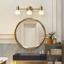 Axyaa Nordic Mirror Headlight Vanity Wall Lamp with Copper Led Lighting