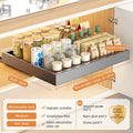 Axyaa Retractable Spice Drawer Organizer with Slide Rails - Cabinet Storage Rack