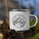 Axyaa Mountain Enamel Mug: Creative Camping Coffee Tea Cup for Hiking Gift