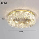 Axyaa Black Gold Crystal Ceiling Lamp: Modern Luxury Nordic Chandelier