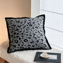 Axyaa Luxury Leopard Print Fur Throw Pillow for Bed and Sofa