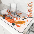 Axyaa Thanksgiving Drying Mat - Non-slip Kitchen Drain Pad and Heat Resistant Counter Mat