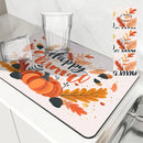 Axyaa Thanksgiving Drying Mat - Non-slip Kitchen Drain Pad and Heat Resistant Counter Mat