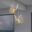 Axyaa Nordic Golden Butterfly LED Pendant Chandelier for Living Room & Bedroom