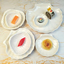 Axyaa Shell Dish Hot Pot Plate | Melamine Imitation Porcelain Dinnerware Kitchen Seasoning Dish