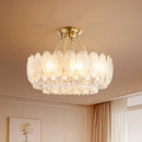 Axyaa Crystal Chandelier Stair Pendant Lamp Living Room Interior Lighting