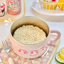 Axyaa Stainless Steel Ramen Bowl with Lid, Large Capacity, Kawaii Design